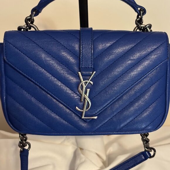 Beautiful YSL Cobalt Blue Small Bag - Excellent Condition - Picture 10 of 16
